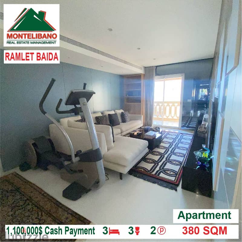 1,100,000$!!! Apartment for sale located in Ramlet Baida 3
