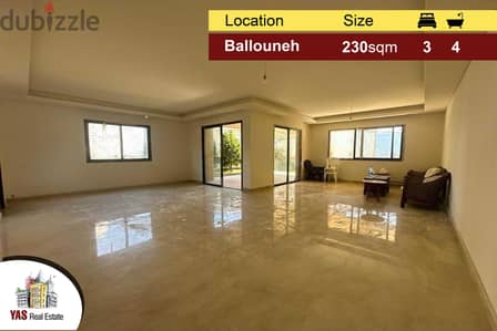 Ballouneh 230m2 | 130m2 Garden | New | Private Street | Luxuious | MY