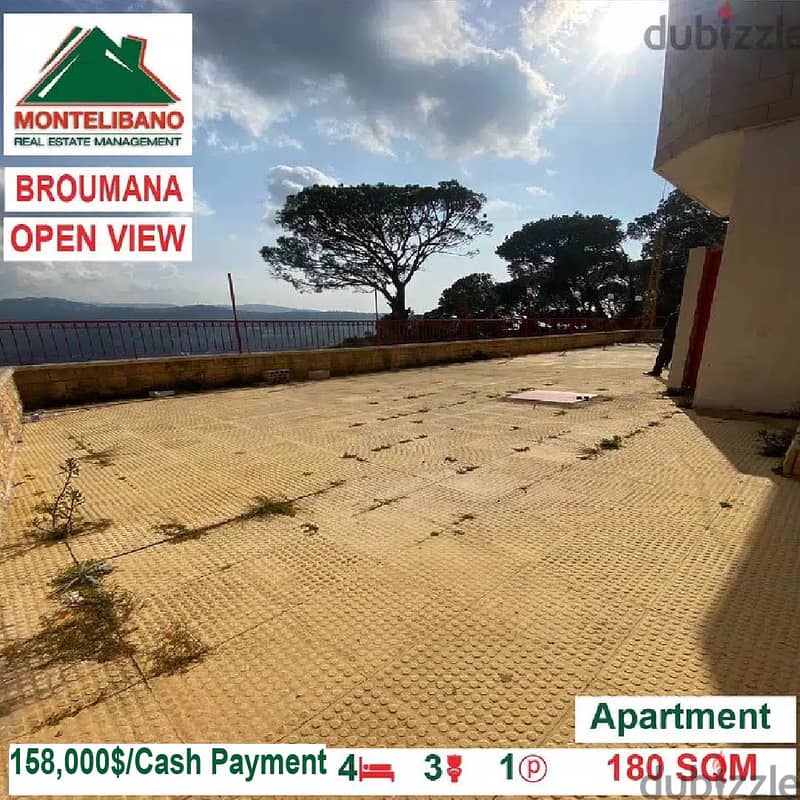 158,000$ Cash Payment!! Apartment for sale in Broumana!! 1