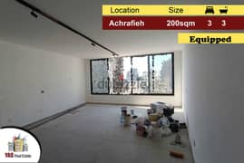 Achrafieh 200m2 | Equipped Kitchen | Prime Location | PA |