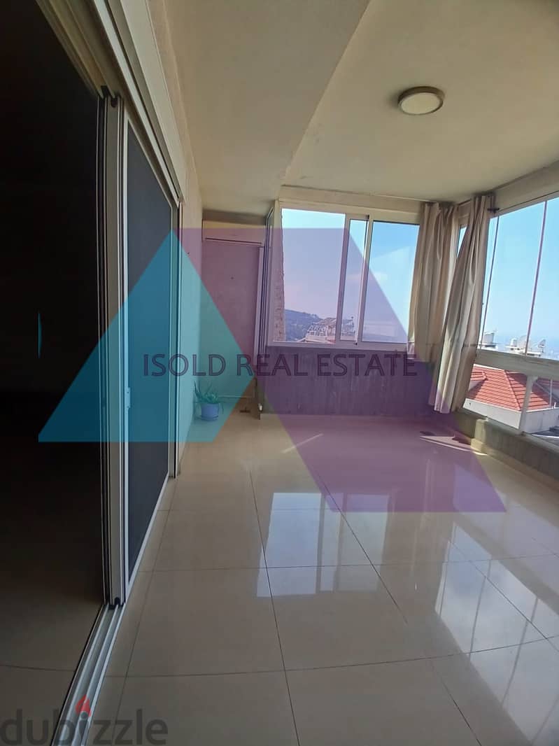 Semi-Furnished 200m2 apartment+open view for rent in Kennebet Broumana 2
