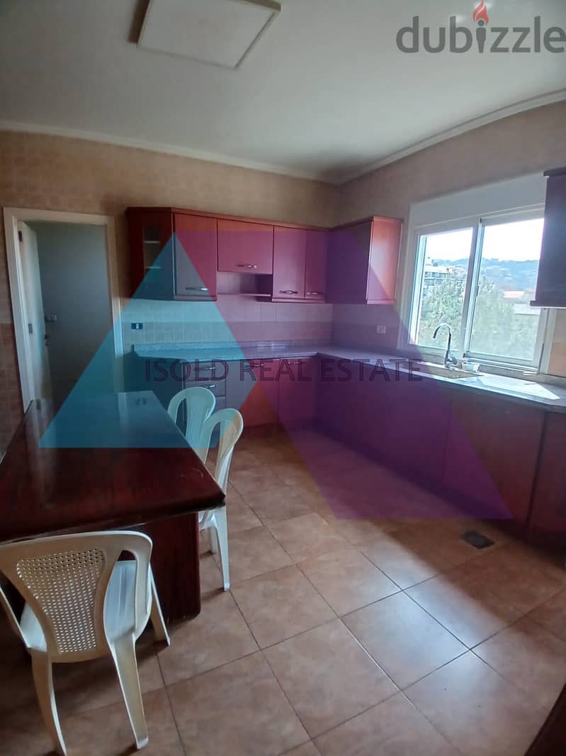 Semi-Furnished 200m2 apartment+open view for rent in Kennebet Broumana 4