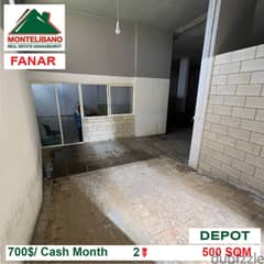 700$!! Depot for rent located in Fanar