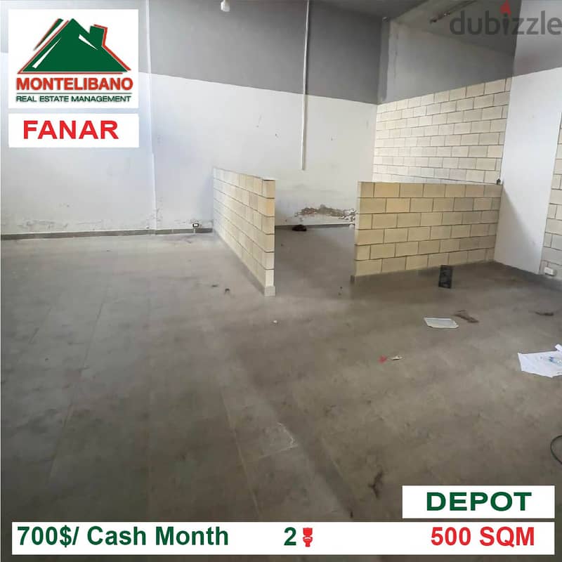 700$!! Depot for rent located in Fanar 1