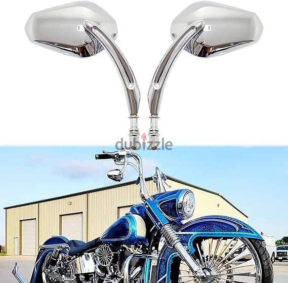 Chrome Motorcycle Sportster Mirrors Rear View 1