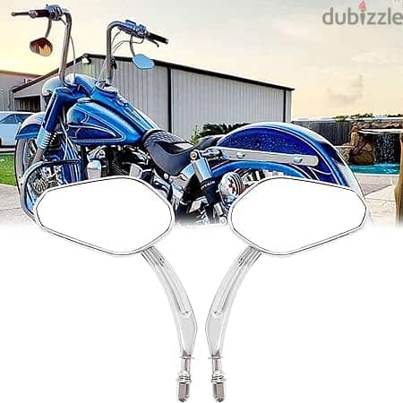 Chrome Motorcycle Sportster Mirrors Rear View 2