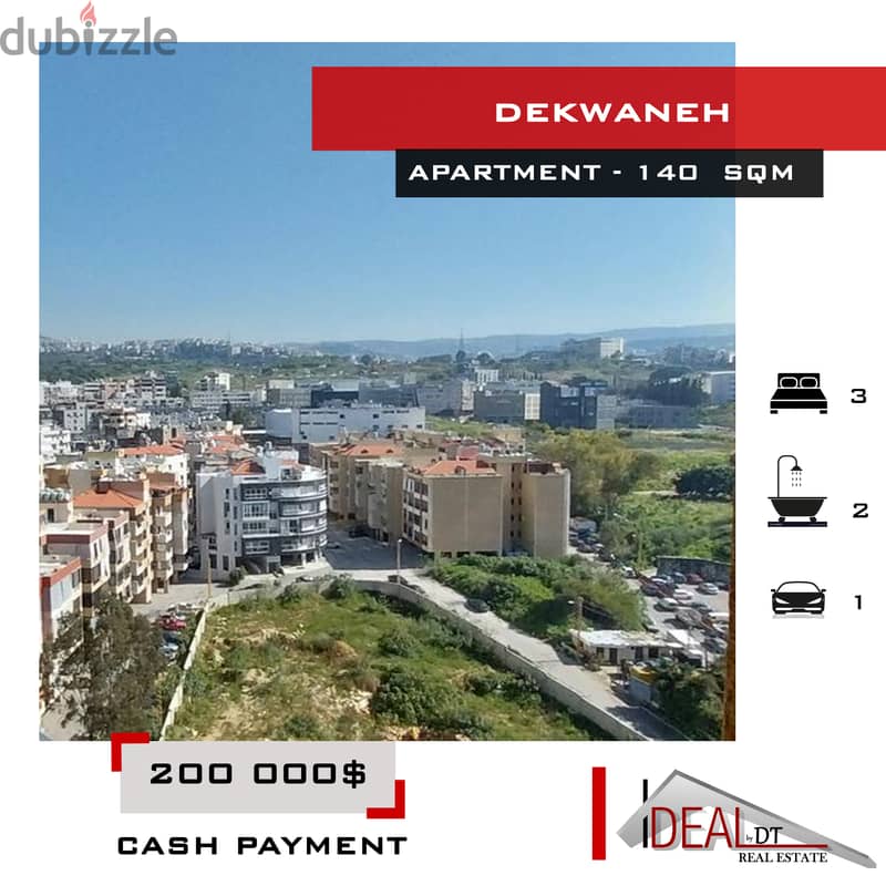 Apartment for sale in Dekwaneh 140 sqm ref#chc2413 0