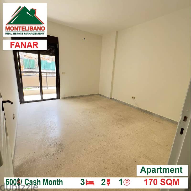 500$!! Apartment for rent located in Fanar 2