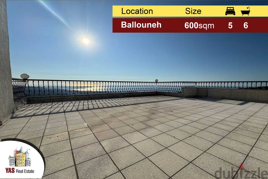 Ballouneh 600m2 | Penthouse | Ultra Prime Location | High-End | MY 0