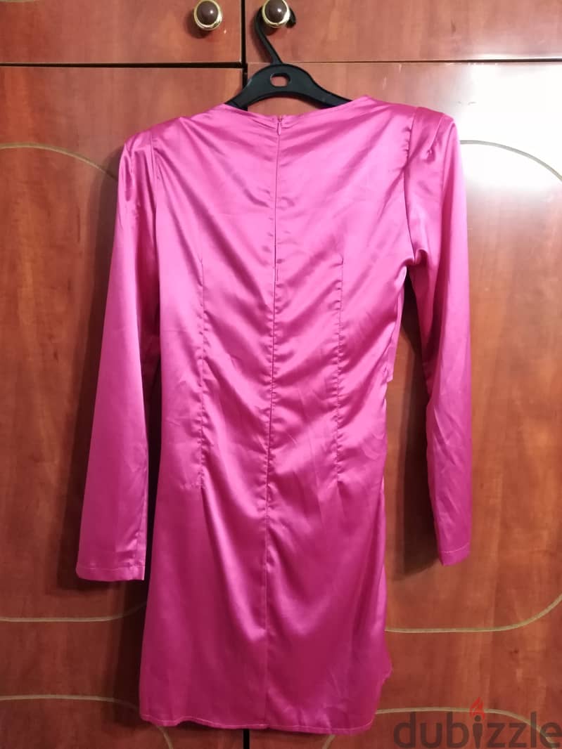 Pink Satin Dress 1