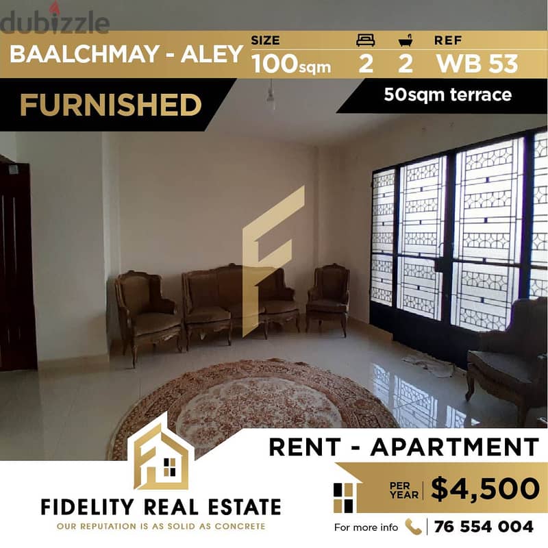 Apartment for rent in Baalchmay Aley - Furnished WB53 0