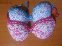 Printed Bras - Pink and Blue 0
