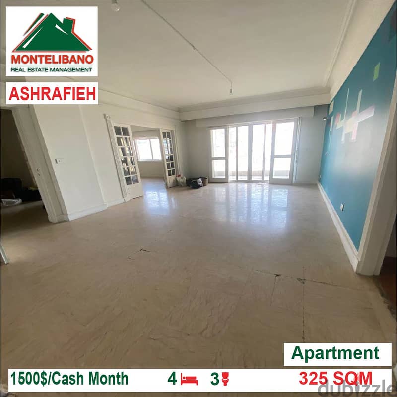 1500$!! Apartment for rent located in Achrafieh 1