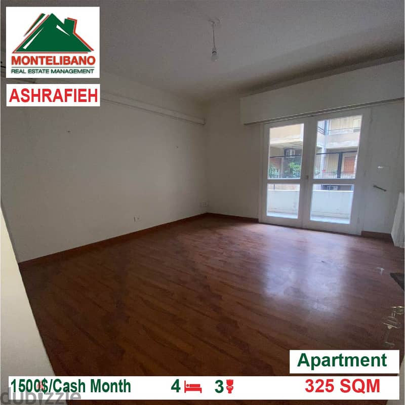 1500$!! Apartment for rent located in Achrafieh 3