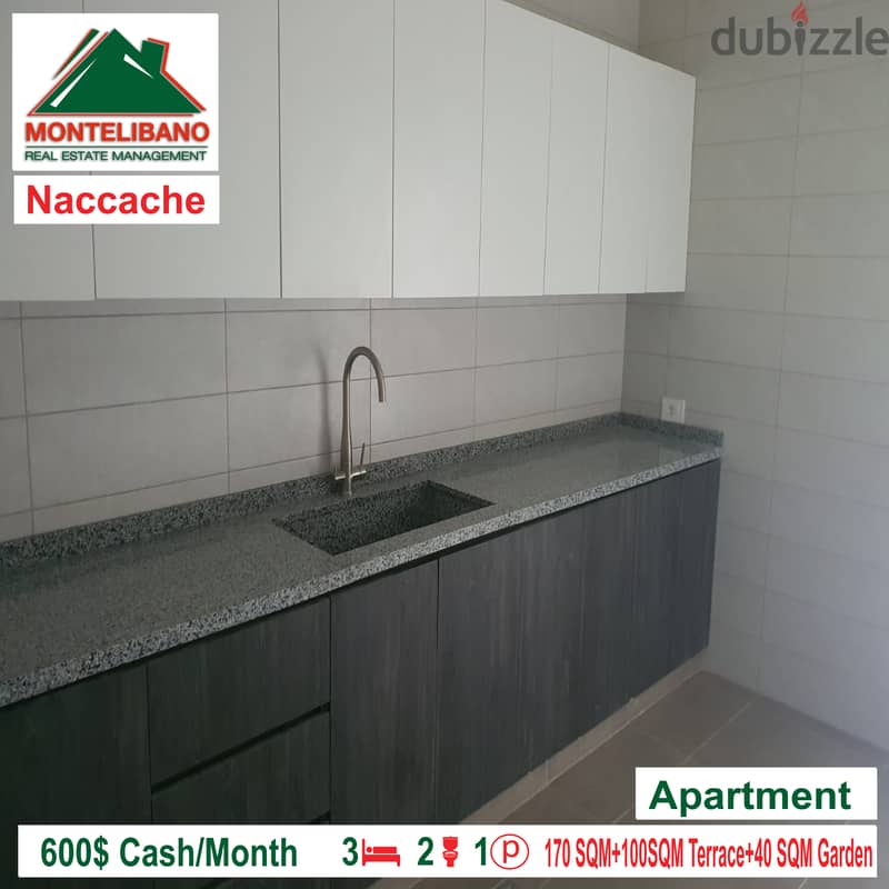 600$!! Apartment for rent in Naccache!!! 3