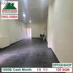 1000$!! Office / Shop for rent located in Furn El Chebbak