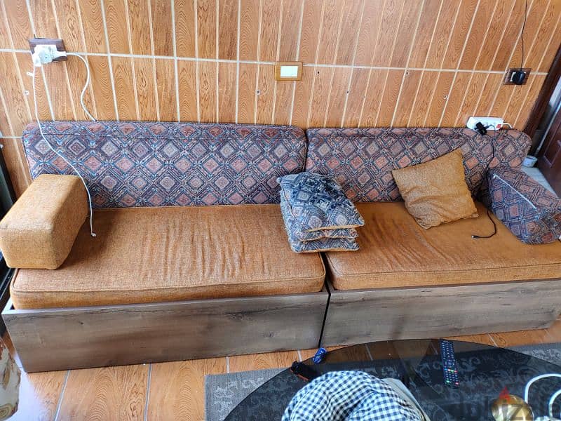 two couch like new with storage underneath 2