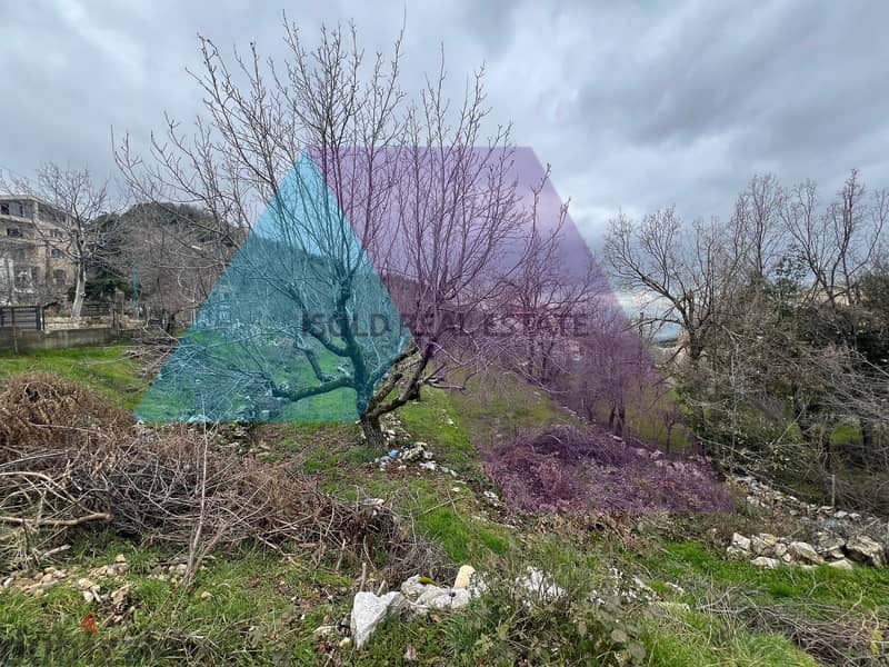 A 1360 m2 land having an open mountain view for sale in Aanaya/Jbeil 3
