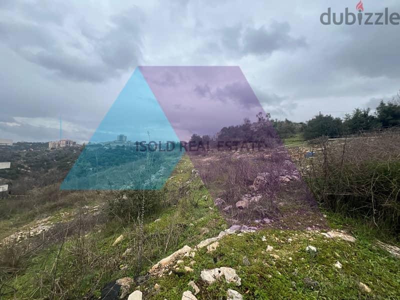 A 3000 m2 land having an open mountain/sea view for sale in Ras osta 0