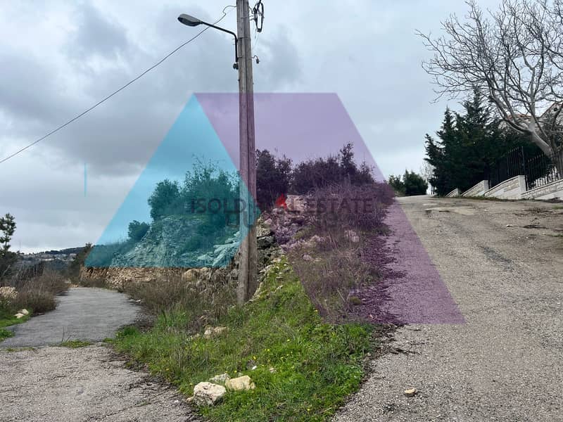 A 3000 m2 land having an open mountain/sea view for sale in Ras osta 4