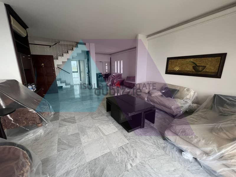 215 m2 duplex apartment+terrace+open sea view for sale in Haret Sakher 3