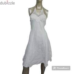 White Linen Dress 0