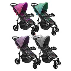 Contemporary Baby Stroller With Car Seat And Mommy Bag