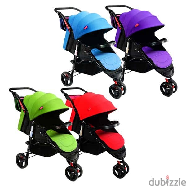Side By Side Lightweight Double Stroller With Tandem Seating 0