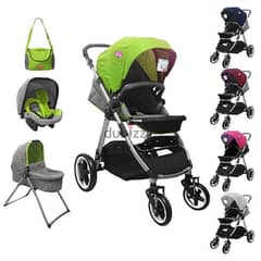 Luxuries Baby Stroller With Portable Bed Car Seat And Mommy Bag 0