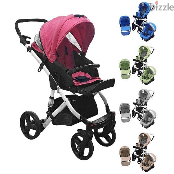 Modular Travel System Stroller With Portable Bed And Car Seat 0