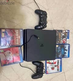 ps4 like new 1tb with 2 joysticks and 5 cd’s