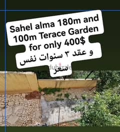 sahel alma 180m + 100m Garden 3 bed 400$ عقد ٣ سنوات نفس سعر 0
