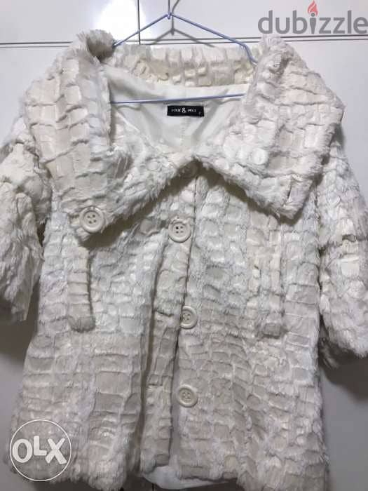 jacket faux fourrure blanc size M 1