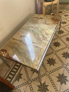 marble art deco table