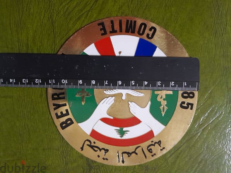 collectible 80's military 3 original brass insignia 12cm 1