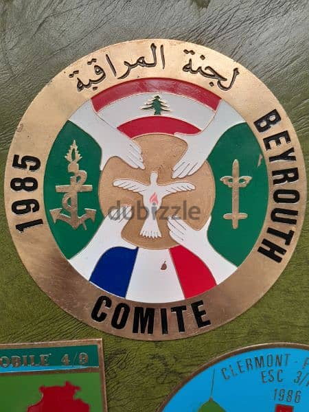 collectible 80's military 3 original brass insignia 12cm 7