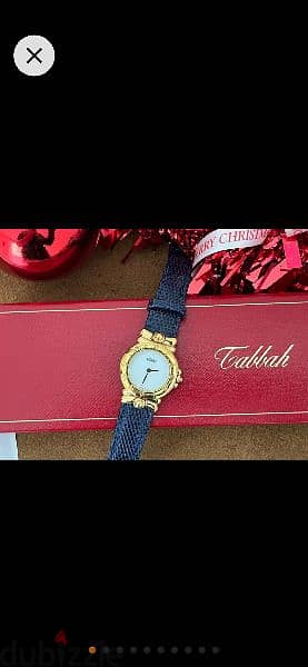 Vintage Tabbah Premiere Gold Plated Ladies Watch Original Box, Pouch & 9