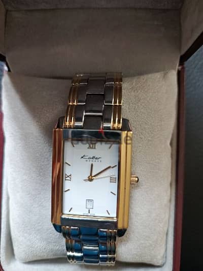 KOLBER GENEVE Sapphire  Luxury  Stainless Steel Quartz Watch