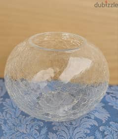 Crackled Glass Vase / Fish Bowl Style 0