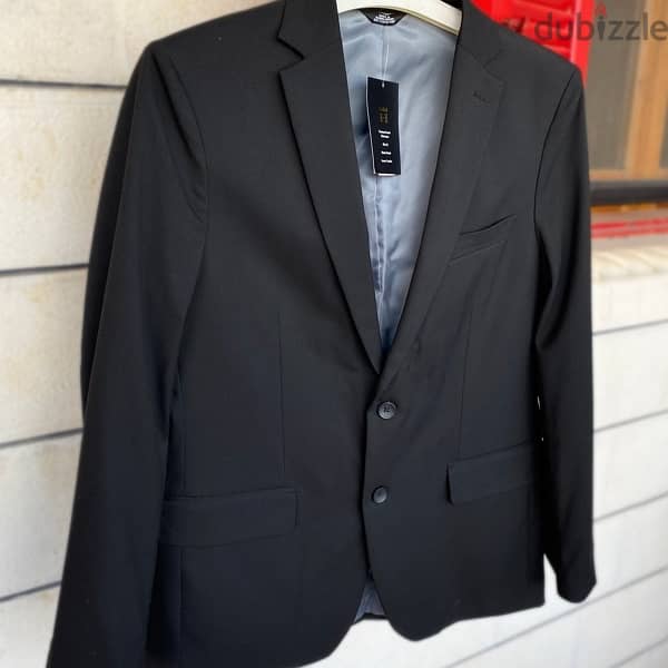HAGGAR Premium Black Blazer Jacket. 3