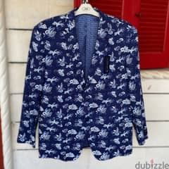 U. S. POLO ASSN Blue Floral Blazer Jacket.