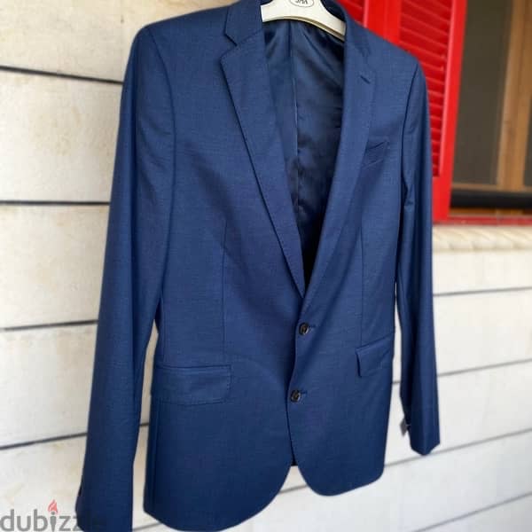 J. FERRAR Blue Blazer/Suit Jacket. 3