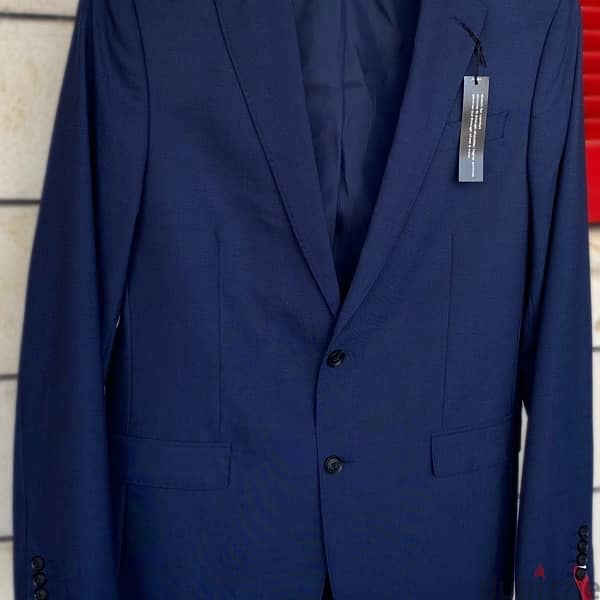 J. FERRAR Dark Blue Blazer/Suit Jacket. 3
