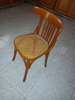 chair كرسي خشب خيزران vintage antiques 0