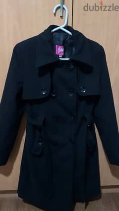 coat black color from france worn for twice 0