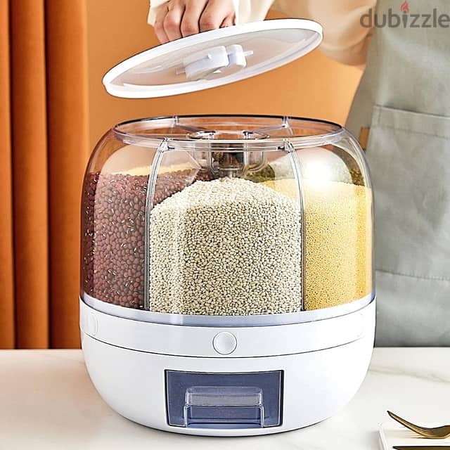 Cereal and Grain Dispenser, 360° Rotatable, 5kg Capacity 4