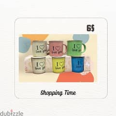 Set of Colorful Ceramic Cups