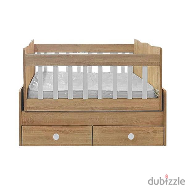 Wooden Baby Bed With Dresser 1