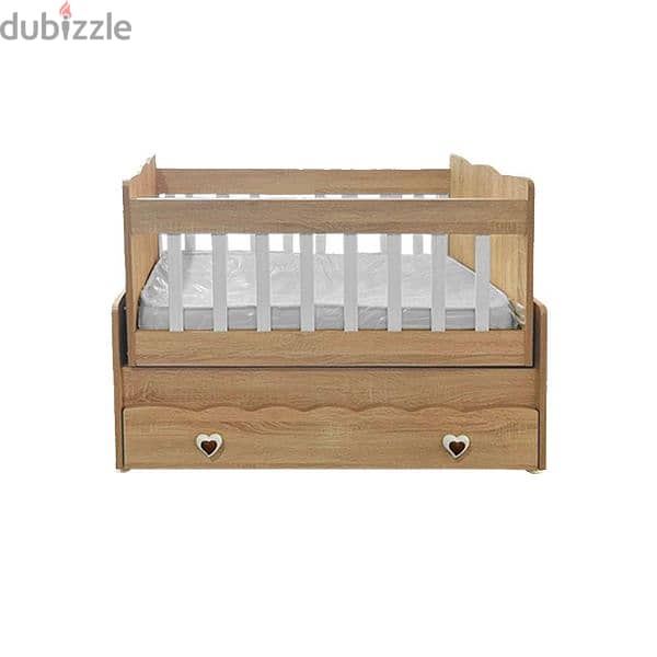 Wooden Baby Bed With Dresser 3
