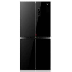 Sharp Refrigerator fridge 4 doors 560L Net Capacity, Black